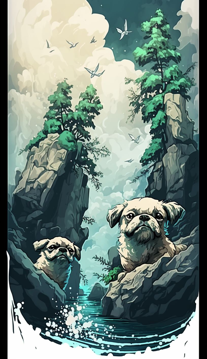 Two Pugs - book cover